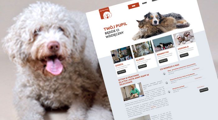 Strona internetowa dla Salonu Fryzjerskiego dla zwierząt